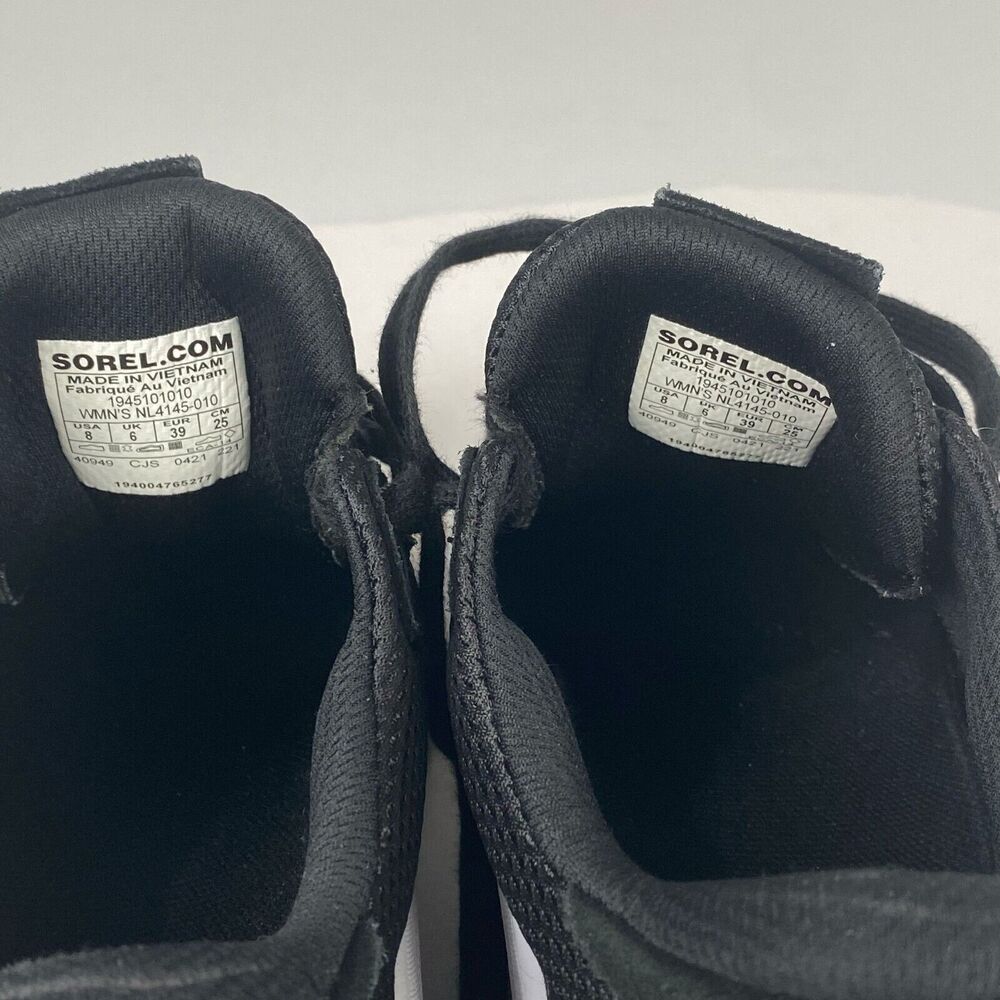 Sorel Kinetic Women's Size 8 Rnegd Lace Black White Sneaker Women's Athletic - Picture 13 of 14